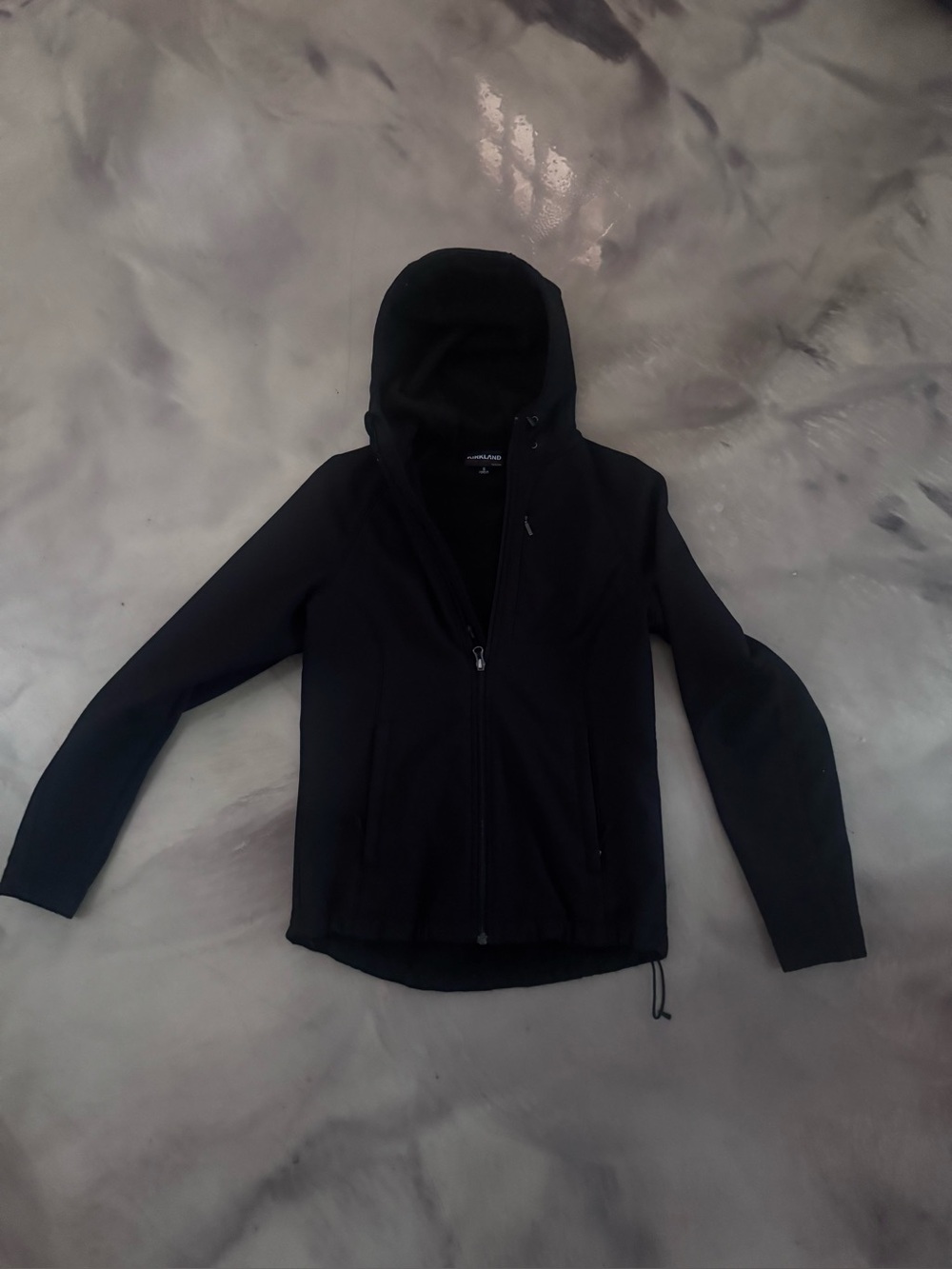 Black Hooded Jacket - Lightweight Zip-Up